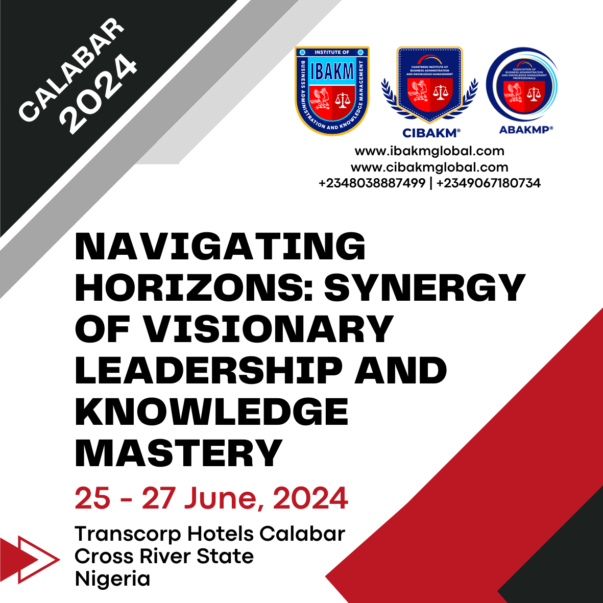 Calabar 2024 – Navigating Horizons: Synergy of Visionary Leadership and Knowledge Mastery